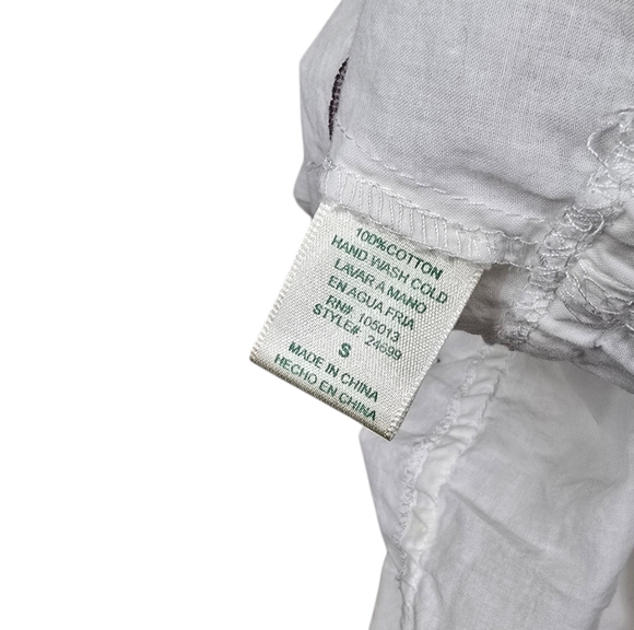 Unito White Purple Crochet Floral Shirt S - Picture 8 of 8